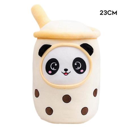Bubble Tea Panda Pehmonukke Pehmeä täytetty sarjakuvalelu Yellow 23cm