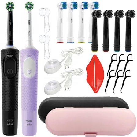 Elektrisk tandborste - ORAL-B - Vitality Pro - Lila och svart - Timer 2 min - Oscillerande-rotativ