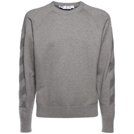 Off White, Crewneck Grijs, Heren, Maat:S