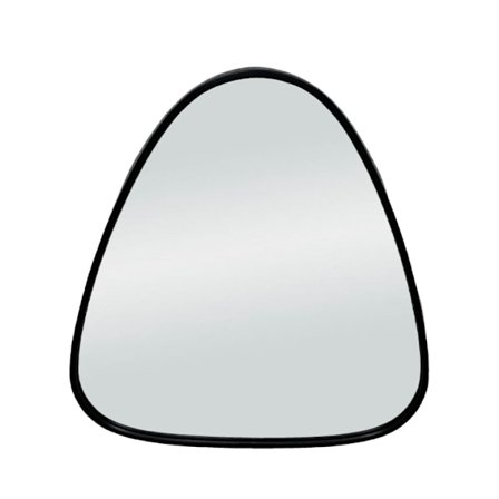 Abstrakti musta metallinen seinäpeili – 60x63 cm