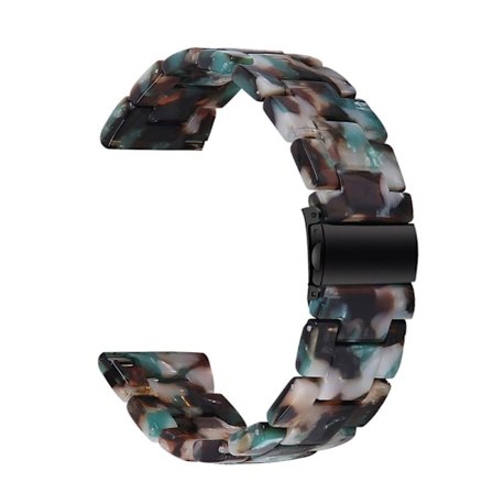 20mm Huawei Watch GT 2 42mm / Watch 2 resin klockarmband med spänne i rostfritt stål - Blå Mix