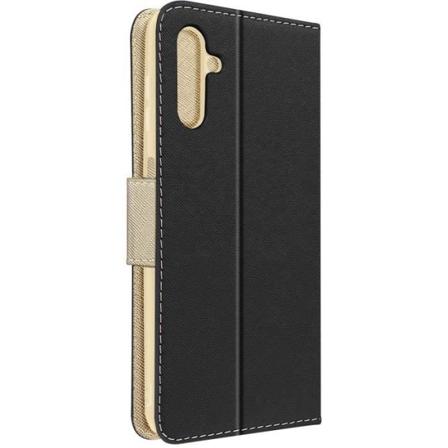 Etui, der er kompatibelt med Samsung Galaxy A13 5G og A04s Sort - Guld etui