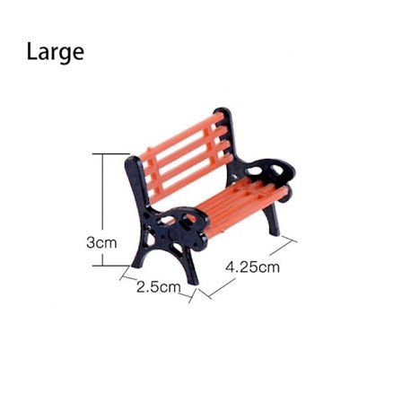 1 stk parkbenk miniatyrer mose sukkulent arrangement hage bonsai modell stol benk for dukkehus DIY håndverk hjemmedekorasjon