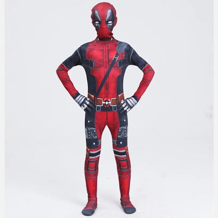 Deadpool Kostume Superhelt Cosplay Kostumer Superhelt Børne Heldragt 3D Stil Halloween Cosplay Kostumer Sværdtaske 4