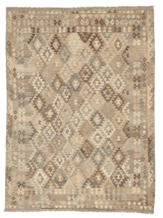 Hand Woven Kilim Afghan Old Style Rug 241X330 Orange/Brown