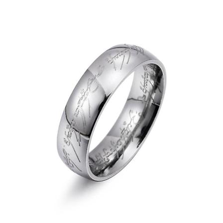 Ringenes Herre Ring til mænd 6 silvery