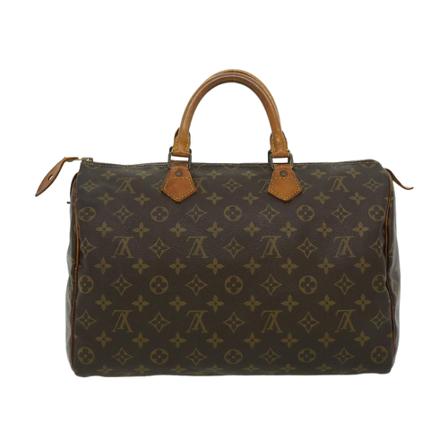 Louis Vuitton Vintage, Pre-owned Speedy 35 Monogram Handbag Bruin, Dames, Maat:ONE Size