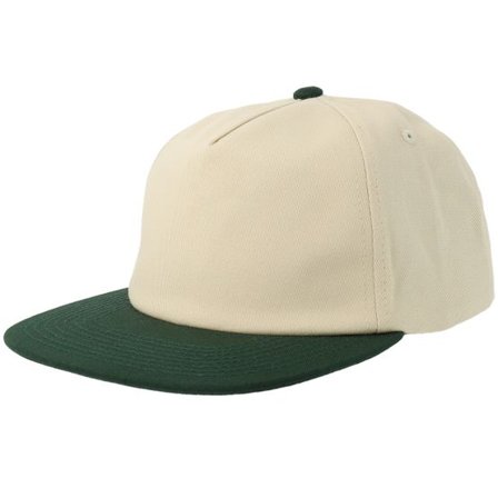 Equip - Beige snapback Keps - Stone/Forest Green Mid Golfer A-Frame Snapback @ Hatstore