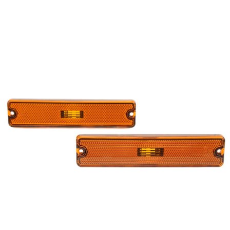 Par sidemarkeringslysskall for bil 56001424 Erstatning for sterk lysgirkasse for Jeep Wrangler YJ 1987-1995 Gul