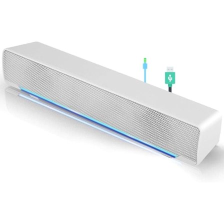 USB-højttaler, Mini Letvægts Ledningsført Stereo PC-højttaler LED