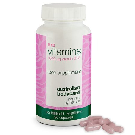 Australian Bodycare B12 Vitamin 1000 μg 90 kaps, Helse & Madvarer, B-vitamin, B12 Vitamin