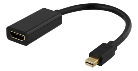 Deltaco DP-HDMI45 - video adapter - DisplayPort / HDMI - 20 cm