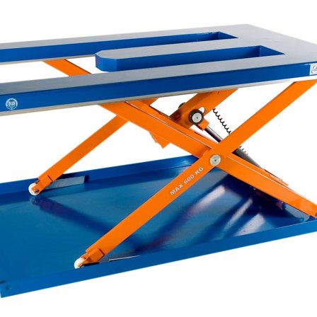 Lavtbygget E-formet løftebord løftekapasitet 600 kg løftehøyde 970 mm