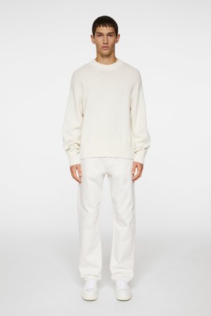J.Lindeberg - Eddy Cotton Wool Crew Neck - White - Man - S