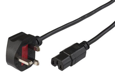 MicroConnect strømkabel - BS 1363 til IEC 60320 C15 - 2 m
