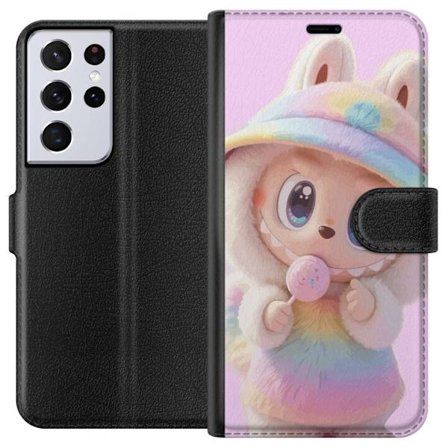 Kompatibelt Plånboksfodral till Samsung Samsung Galaxy S21 Ultra 5G Monster kanindocka vinylfigur roliga uttryck