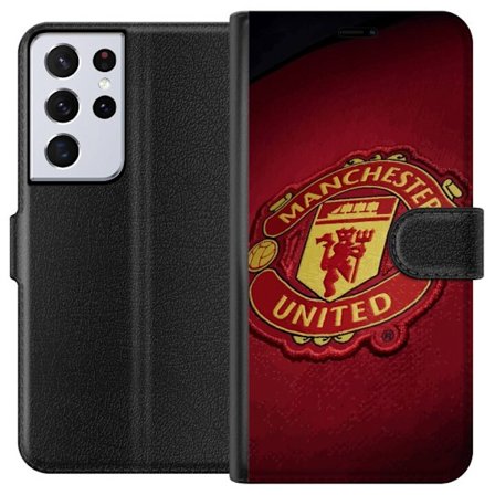 Kompatibel Tegnebogsetui til Samsung Samsung Galaxy S21 Ultra 5G Manchester United FC