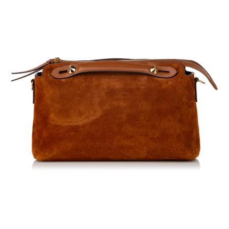 Fendi Vintage, Pre-owned By The Way Suede Satchel Bruin, Dames, Maat:ONE Size