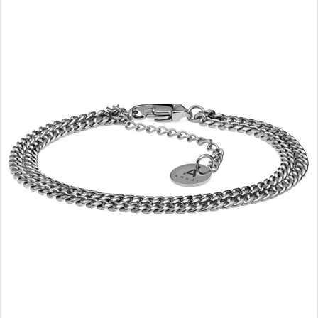 Rico Silver-tone Double Chain Bracelet for Men - Steel bracelets