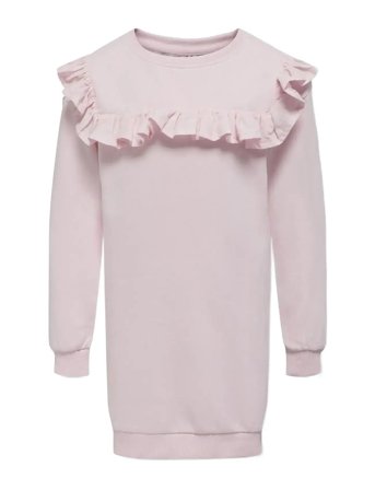 Kogofelia L/S Frill Dress Bo Swt Pink Kids Only