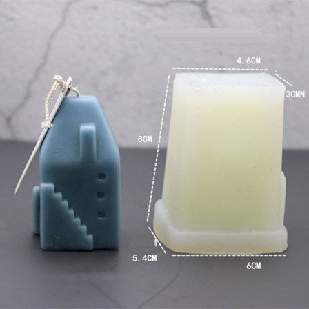 Ljusformar Ljus Stearinljus DIY Gjutformar i Silikonform BR-408 Hus
