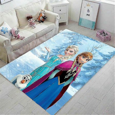 Tegneserie Frozen Anna Elsa Olaf Arealægger Måtter Anti-slip Hjem Stue Børneværelse Gulvmåtter Non-Slip