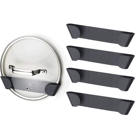 4 st Pan Lockhållare, Grytlockhållare, Lockhållare, Lockhållare, För Lock Upp Till 24 Cm [db]