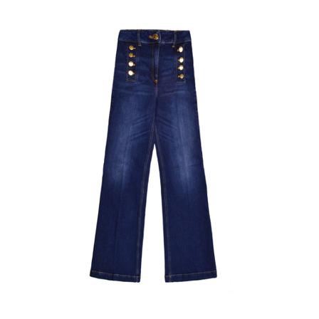 Elisabetta Franchi, Elisabetta Franchi Trousers Blue Blauw, Dames, Maat:W29,elastaan