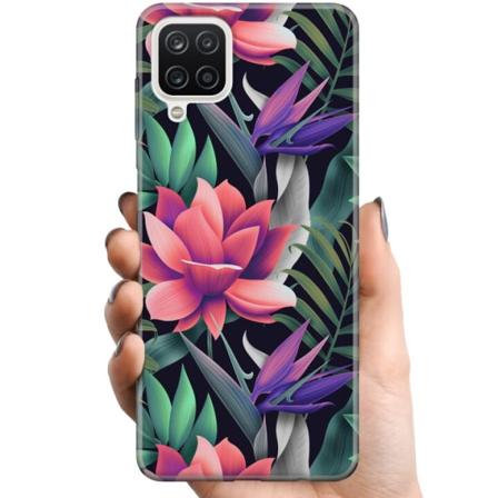 Samsung Galaxy A12 TPU Mobilcover Blomster