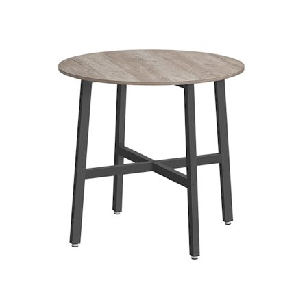 Rootz rundt spisebord - spånplade stål - Greige broget blæk Sort - Moderne - 80 cm x 75 cm - 10,8 kg - 100 kg Kapacitet