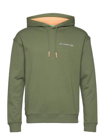 Hooded Logo Felpa Sweatshirt In Organic Cotton Green Scotch & Soda
