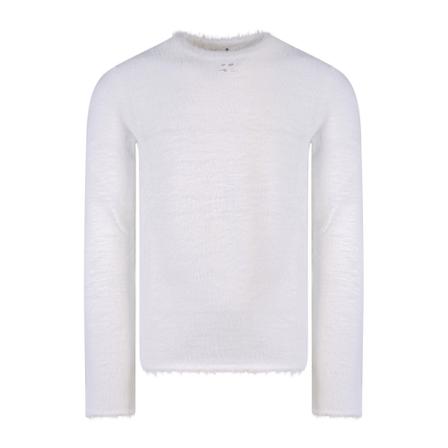 Courrèges, Round-neck Knitwear Wit, Heren, Maat:L