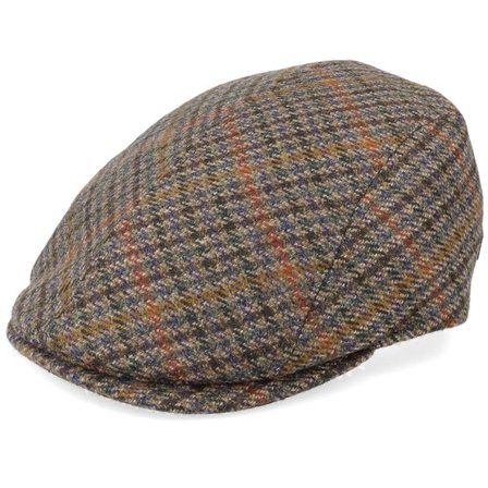 MJM Hats - Grön flatcap Keps - Daffy 3 El Virgin Wool/Cashmere Green Check Flat Cap @ Hatstore