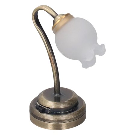 1:12 Miniatyr Dukkehus Tulip Bordlampe LED Lys Livaktig Europeisk Stil Miniatyr Skrivebordslampe for Fotografering Rekvisita