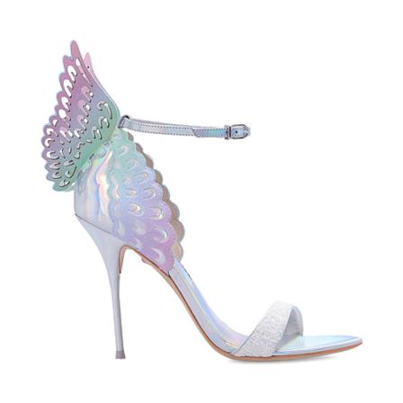 Sophia Webster, Evangeline heeled sandals Grijs, Dames, Maat:38 EU,leer