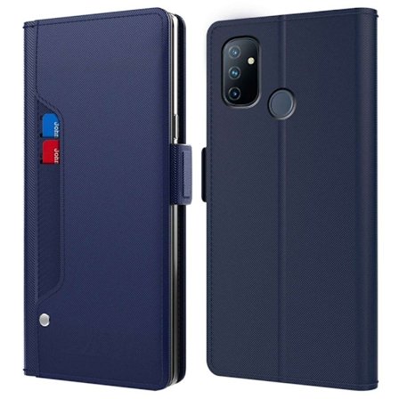 Phone Suojakotelo With Make-up Mirror And Slick Design For OnePlus Nord N100 - Sininen