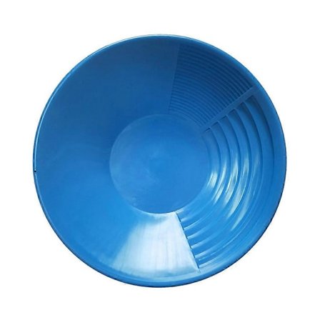 15-tommers Gullvaskepanne Nugget Slusepanne for m/ Doble Rifler Prospektering Mudring Elveverktøy for Metalldetektor Pa himmelblå