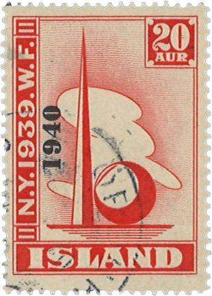 Island 1940 - AFA 219 - Stemplet