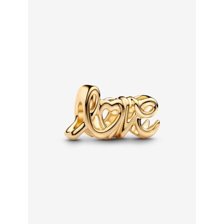 Pandora - Håndskrevet Kærligheds Charm - 14k guldbelægning