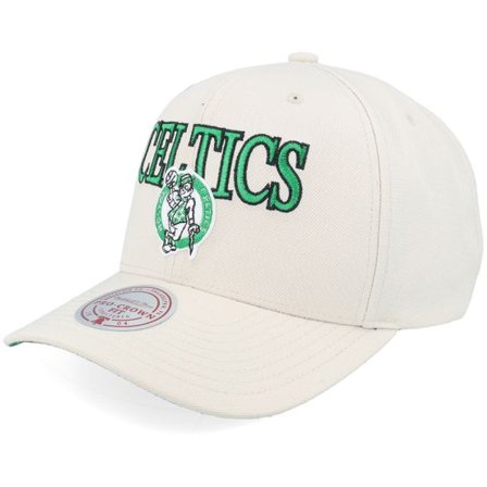 Mitchell & Ness - NBA Beige adjustable Keps - Boston Celtics Team Name Pro Crown Bone Adjustable @ Hatstore