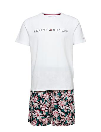 Cn Ss Short Woven Set Pyjamas Nattøj Hvid Tommy Hilfiger