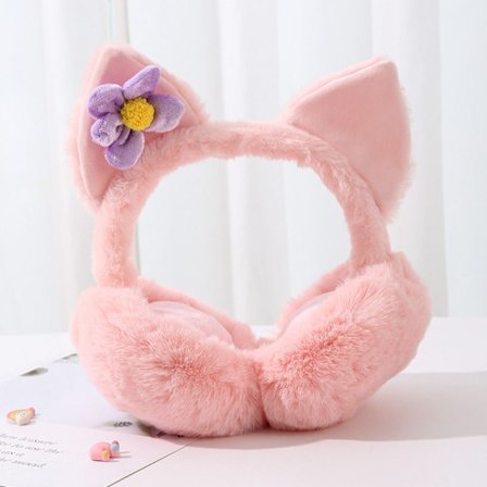 Ørevarmer Foldebart ørebetræk BLOMST-ROSA BLOMST-ROSA