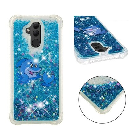 Glitter Huawei Mate 20 Lite skal - Blå