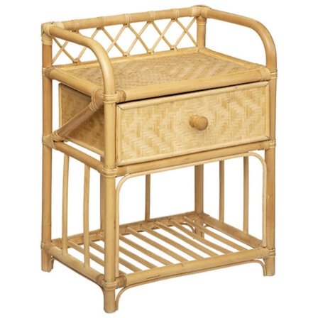 Aoni-yöpöytä, 1 laatikko, rottinki