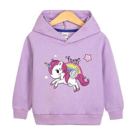 Flickor Långärmad Hooded Neck Höst Toppar Animal Print Sweatshirt