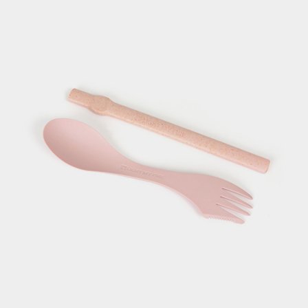 Spork & cannuccia Light My Fire Spork'n Straw Bio DustyPink, 17 cm