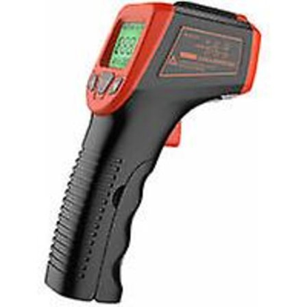 Infrarød termometer, berøringsfri digital lasertemperaturpistol -58 F 1112 F (-50 C 600 C) med LCD-skjerm, rød