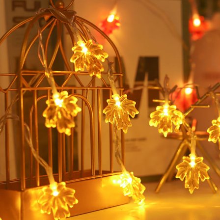 led lönnlöv ljusslinga halloween dekorativt ljusfönster ha