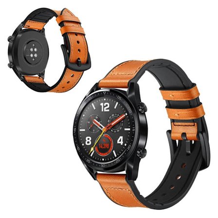 Huawei Watch GT / GT 2 42mm / 46mm / Magic klockarmband i äkta läder - Ljusbrun