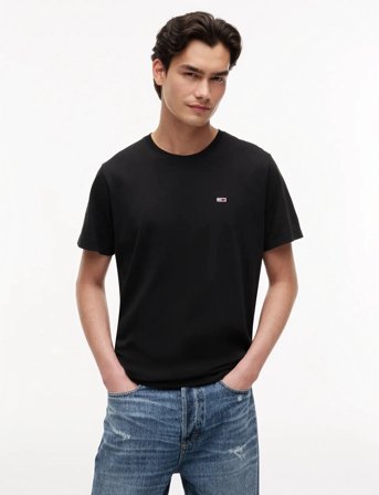 Tommy Jeans Tjm Slim Jersey C Neck Ext - Black - L